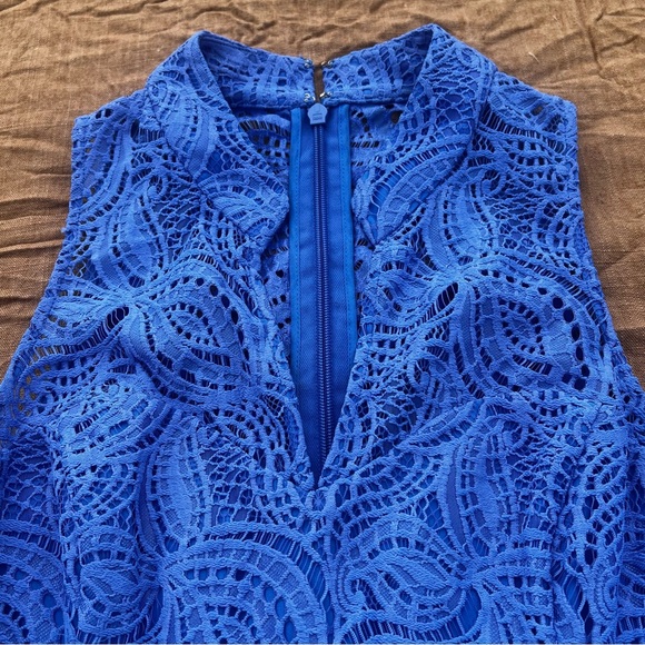 Lilly Pulitzer Alexa Shift Dress in Beckon Blue Lace Size 6 - Picture 4 of 7